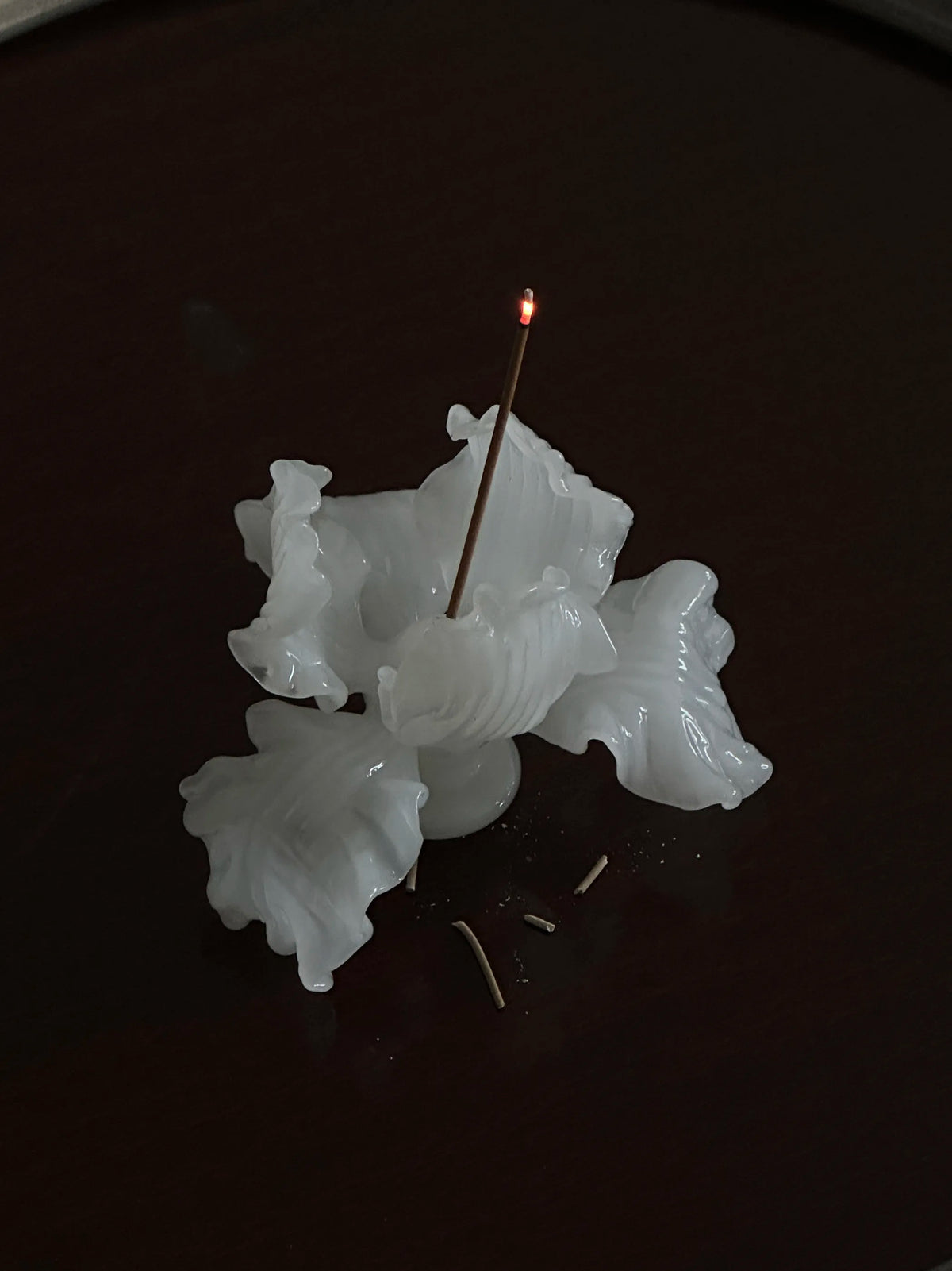 3D Glass Ceramic Lily Incense Holder