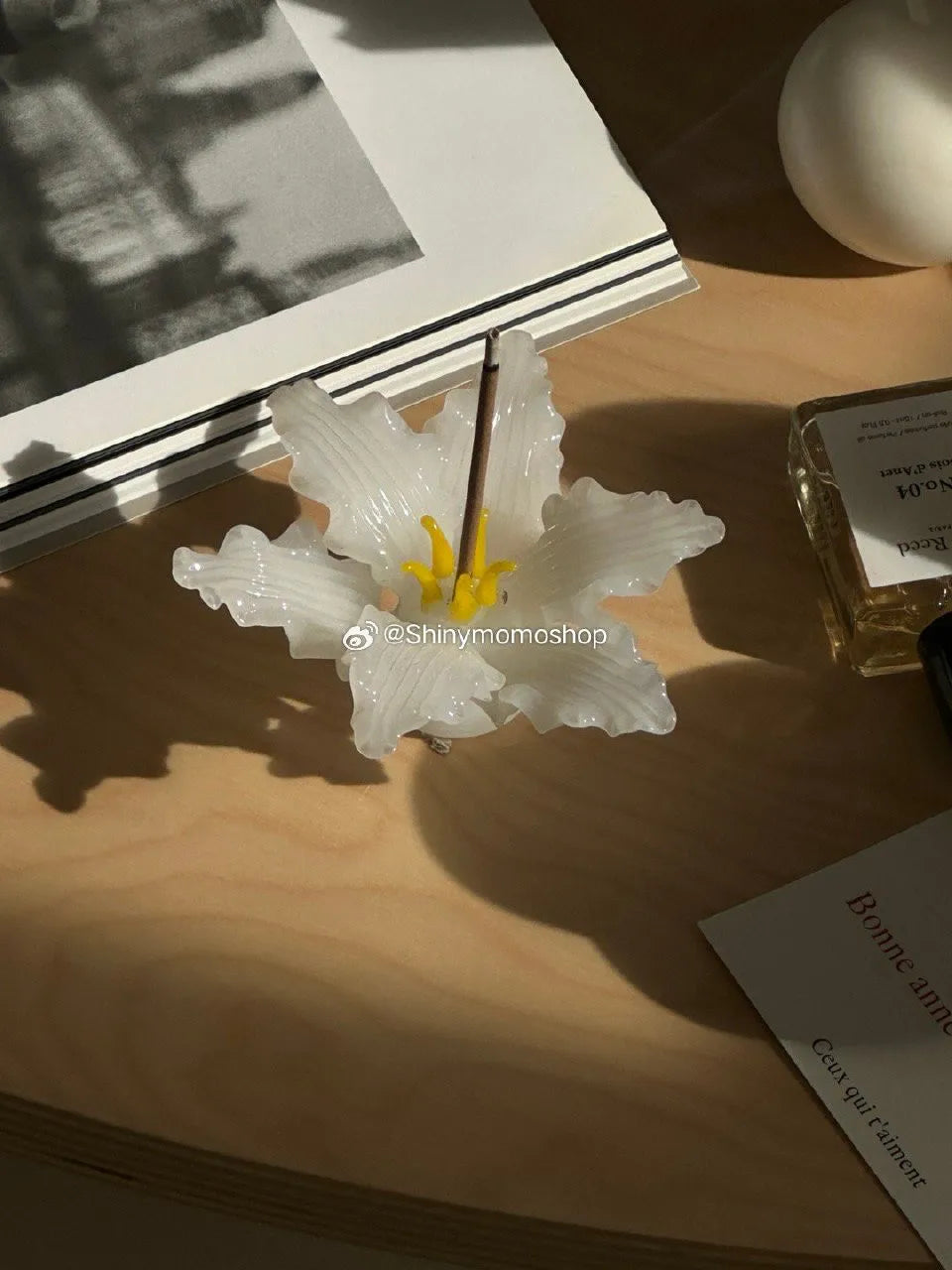 3D Glass Ceramic Lily Incense Holder