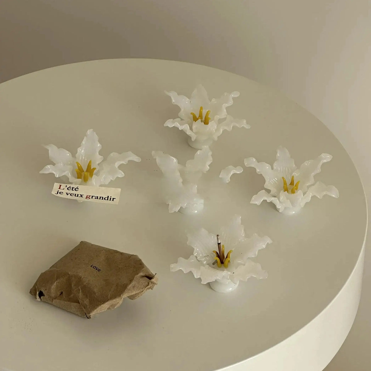 3D Glass Ceramic Lily Incense Holder