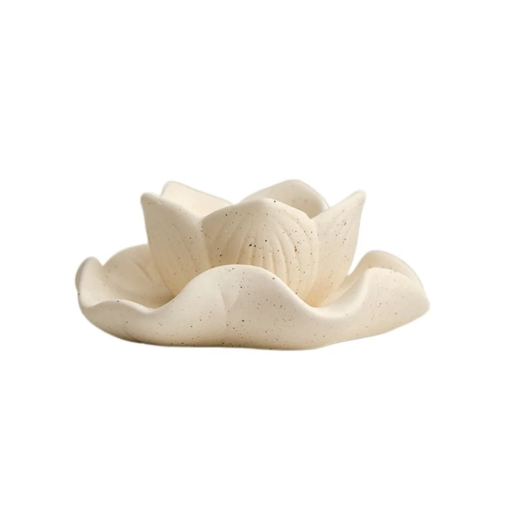Ceramic Lotus Candle Holder