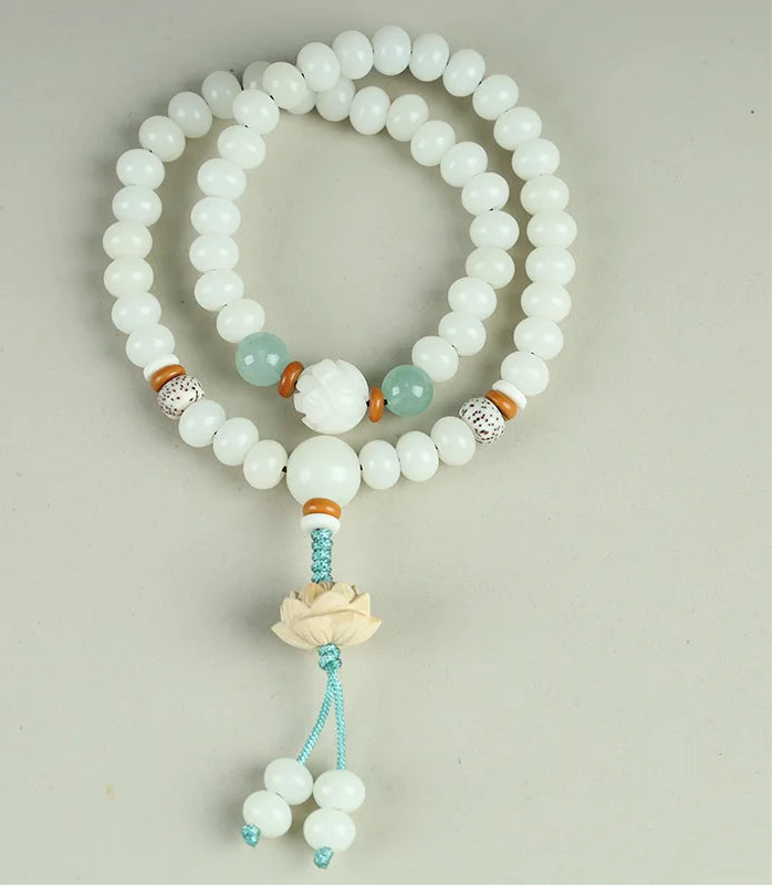 Jade Bodhi Root Prayer Beads