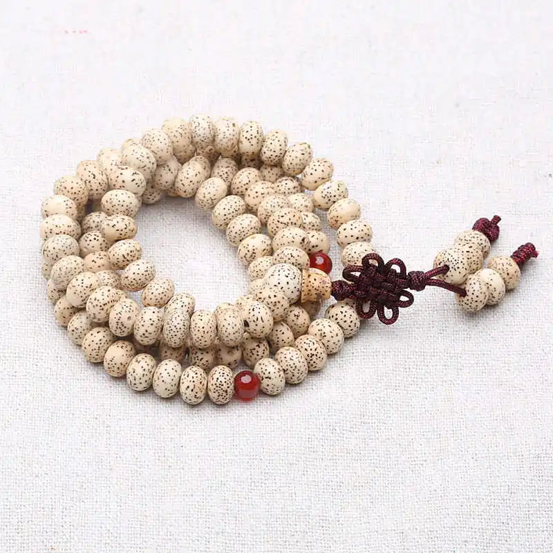 Beige Star Moon Lotus Bodhi Beads