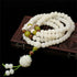 White Bodhi Root Beads Bracelet
