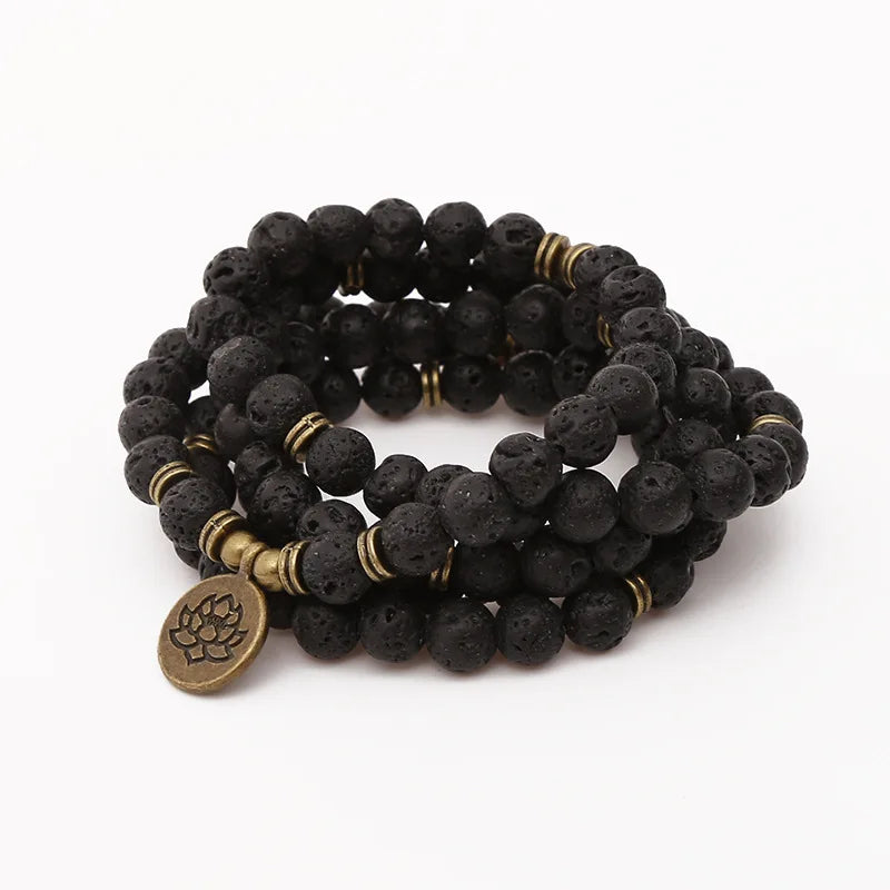 Buddha Lotus Mala Bracelet