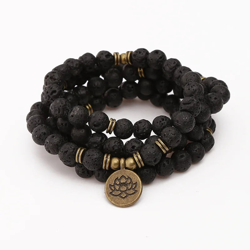 Buddha Lotus Mala Bracelet