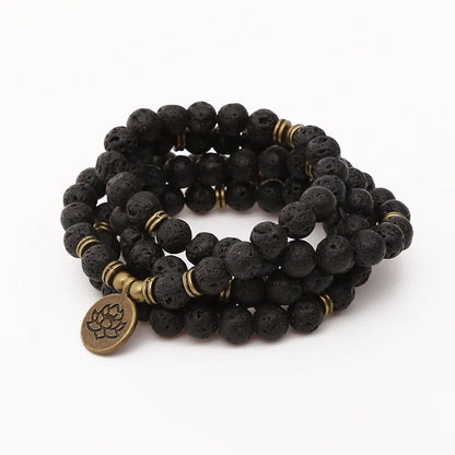 Buddha Lotus Mala Bracelet