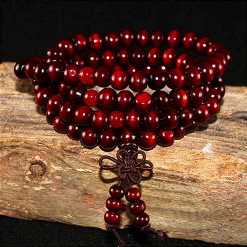 Wood Beads Lotus OM Bracelet