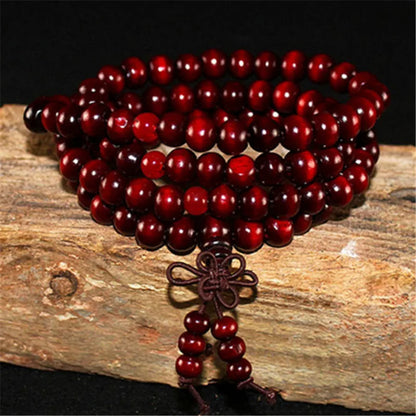Wood Beads Lotus OM Bracelet