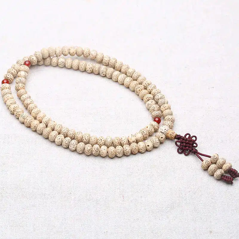 Beige Star Moon Lotus Bodhi Beads