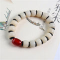 White Bodhi Root Beads Bracelet