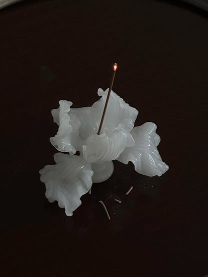 3D Glass Ceramic Lily Incense Holder