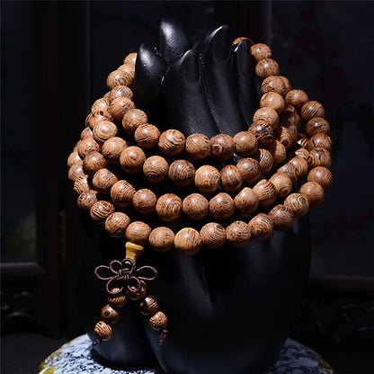108 Wood Beads Lotus Bracelet