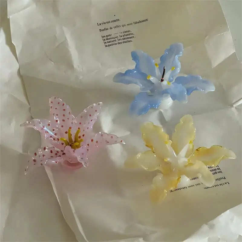 3D Glass Ceramic Lily Incense Holde