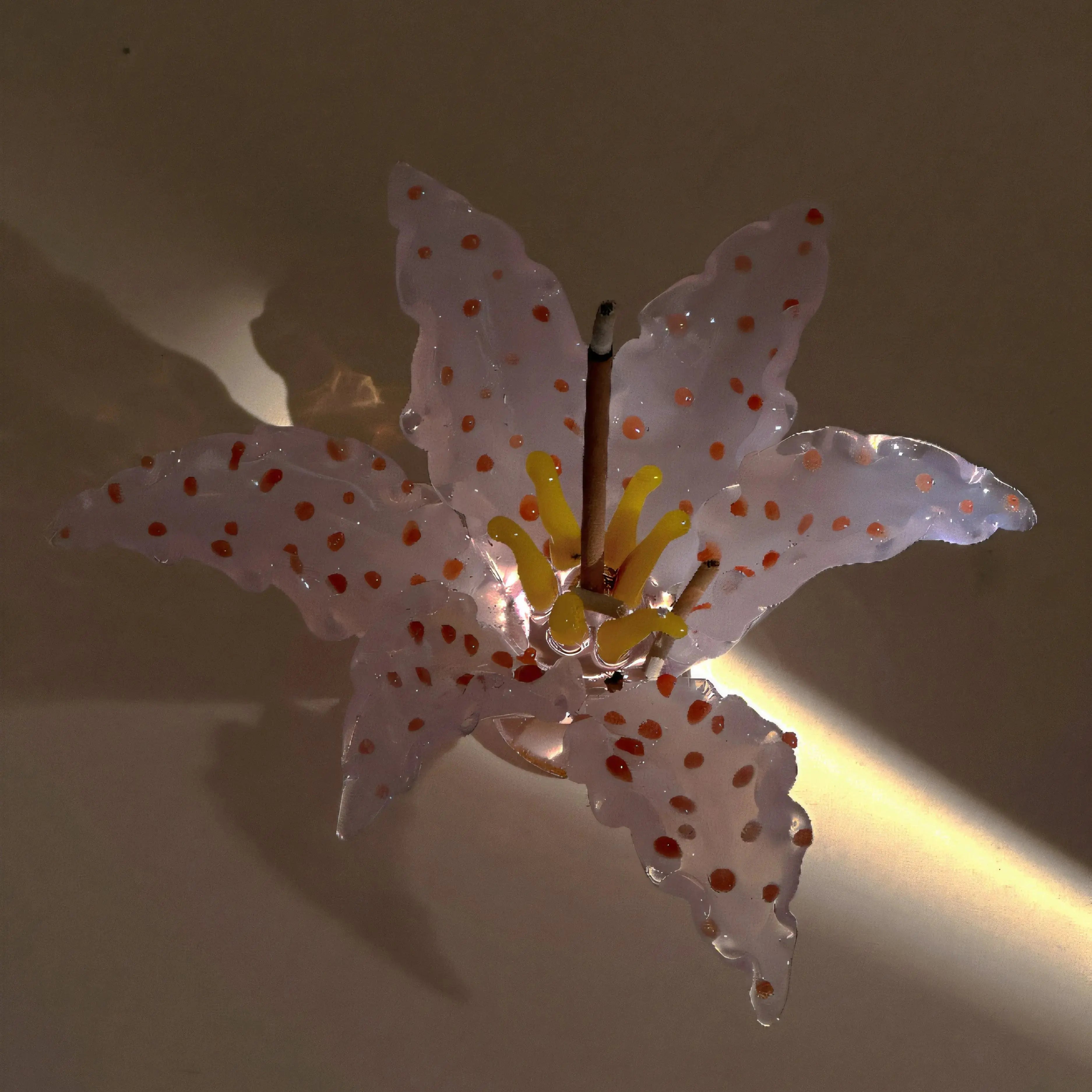 3D Glass Ceramic Lily Incense Holde