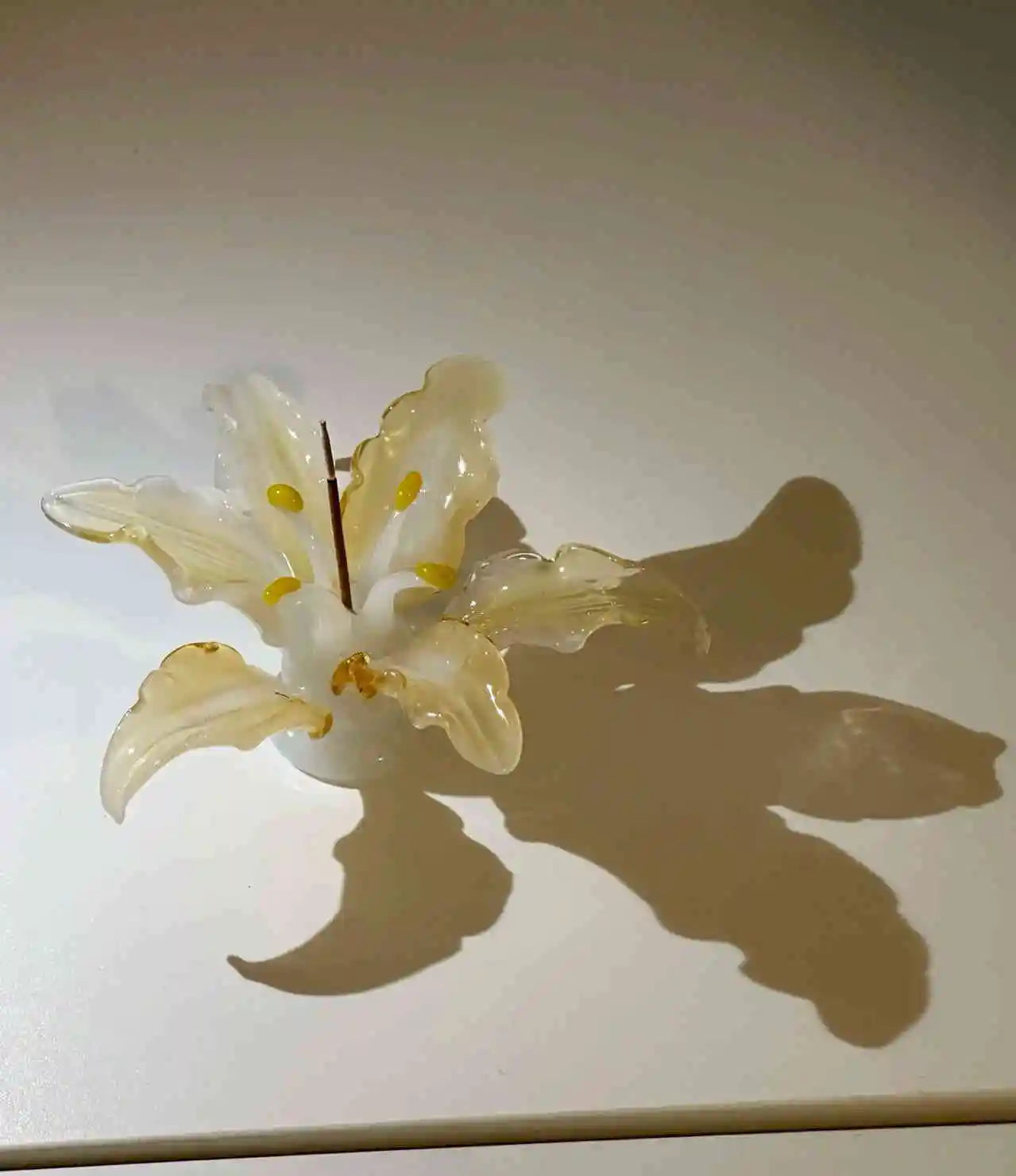 3D Glass Ceramic Lily Incense Holde