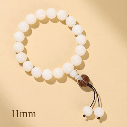 Natural White Jade Bodhi Bracelet