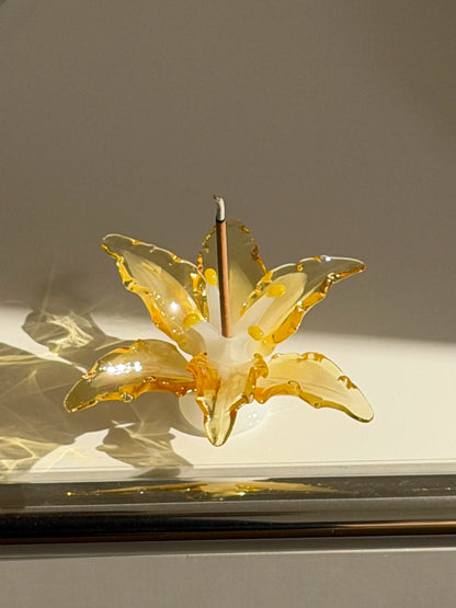 3D Glass Ceramic Lily Incense Holder