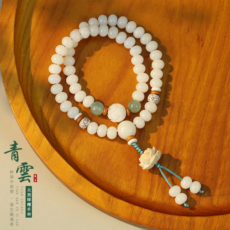 Jade Bodhi Root Prayer Beads