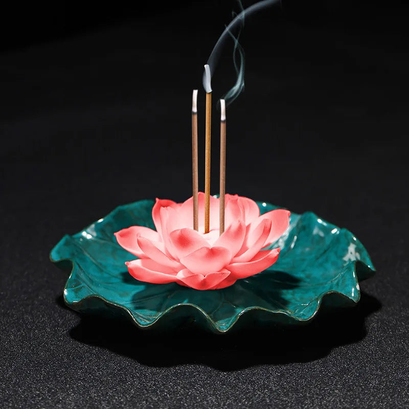 Ceramic Lotus Incense Burner