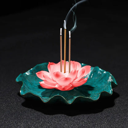 Ceramic Lotus Incense Burner