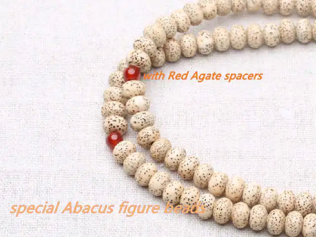 Beige Star Moon Lotus Bodhi Beads