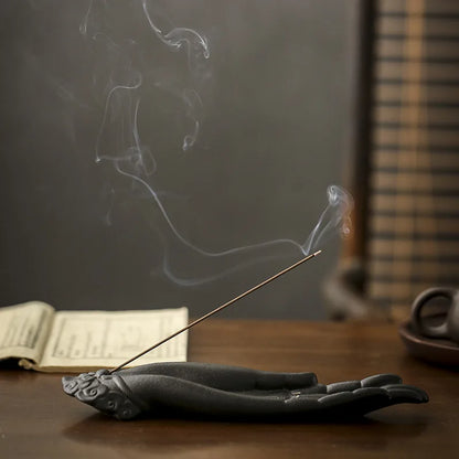 Ceramic Buddha Hand Incense Holder