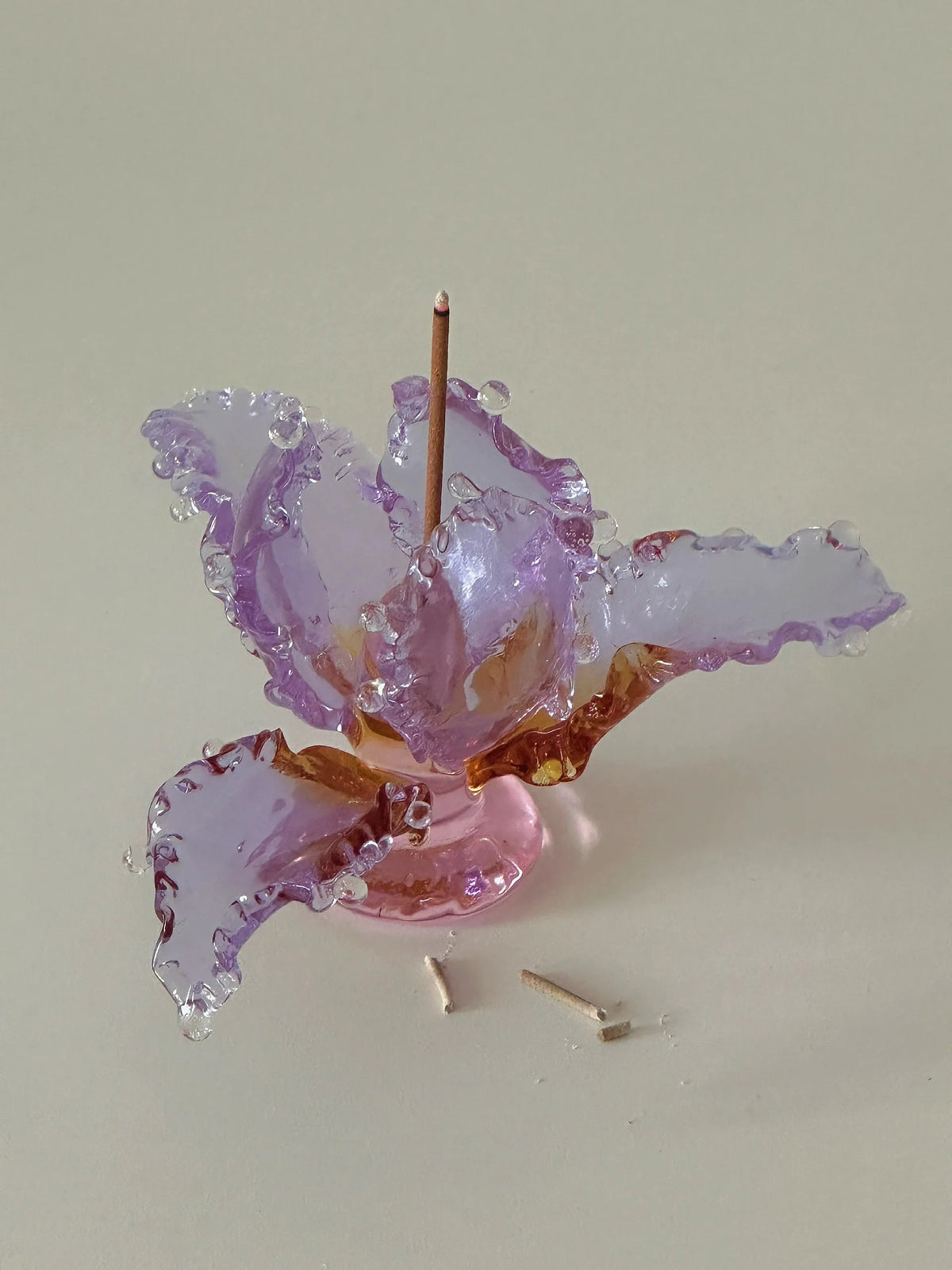 3D Glass Ceramic Lily Incense Holder