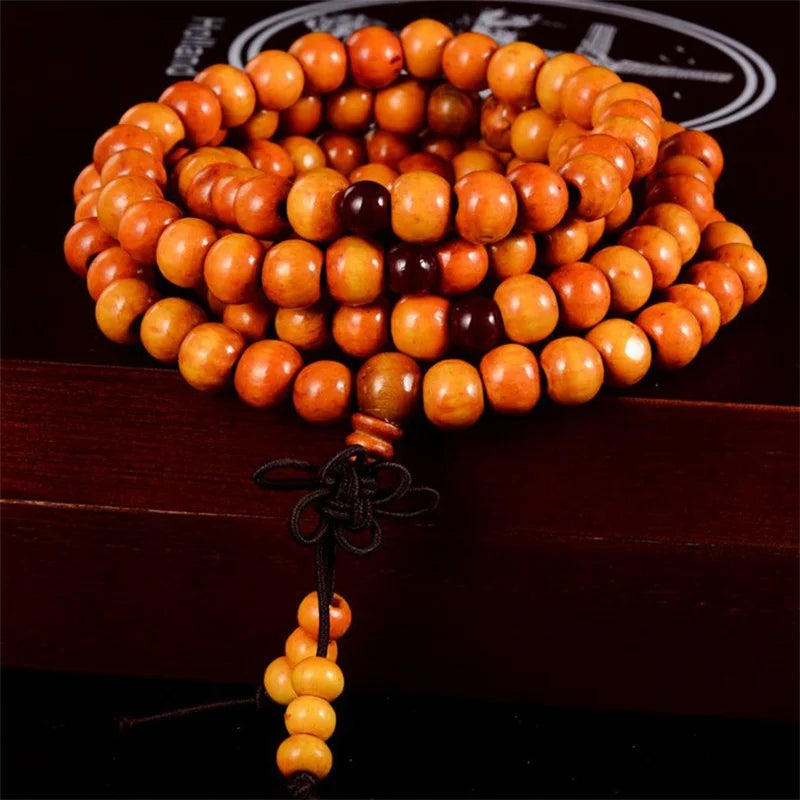 Wood Beads Lotus OM Bracelet