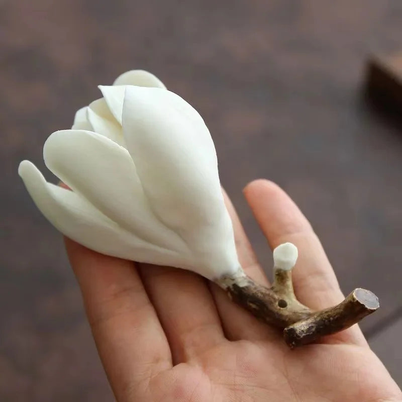1pc Ceramic Magnolia Incense Pedestal