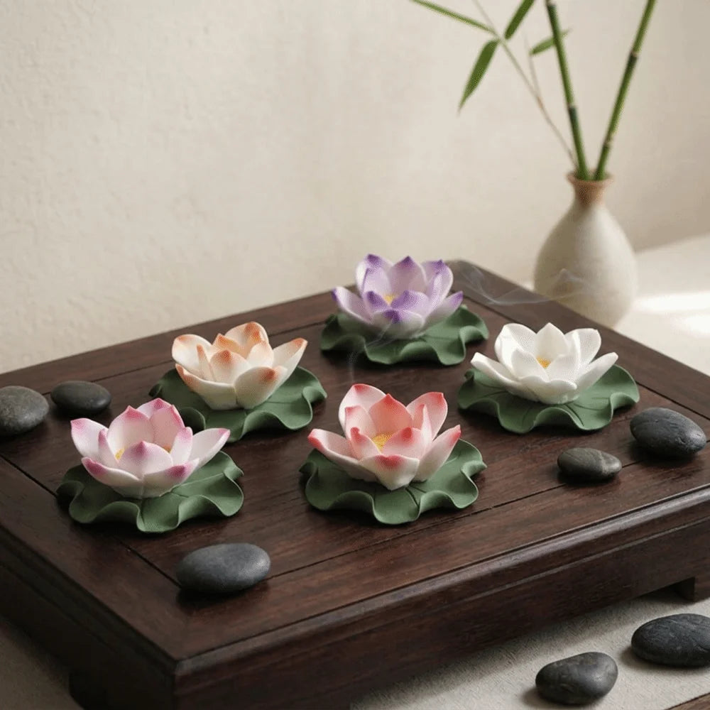 Lotus Censer Ceramic Vintage