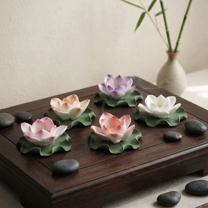 Vintage Ceramic Lotus Censer