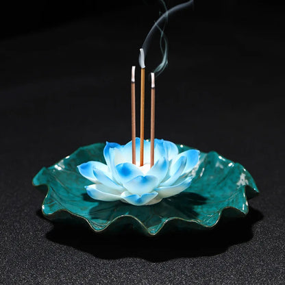Ceramic Lotus Incense Burner