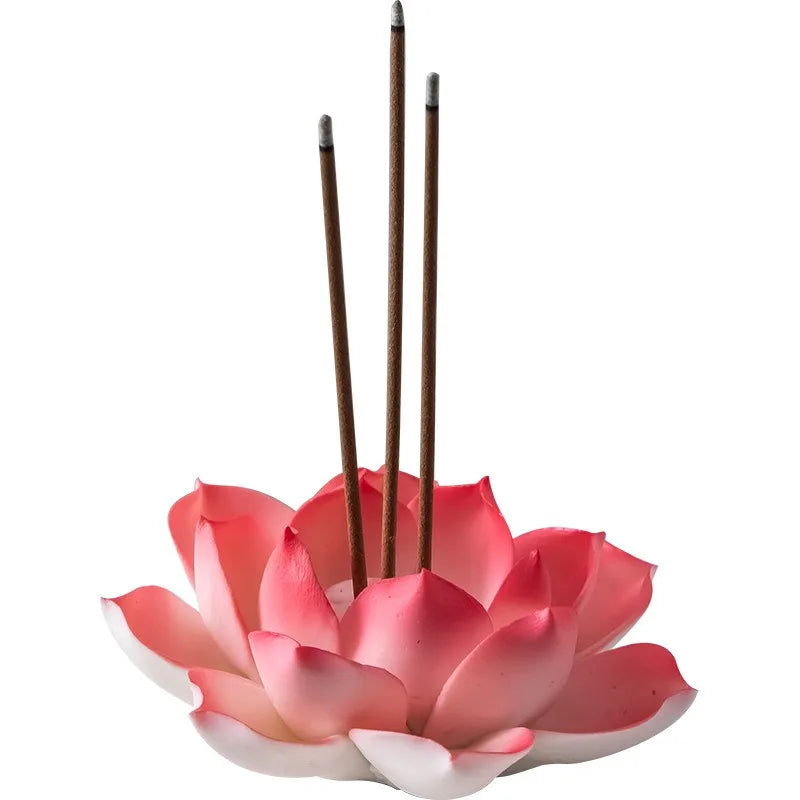Ceramic White Lotus Incense Burner