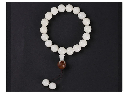Natural White Jade Bodhi Bracelet