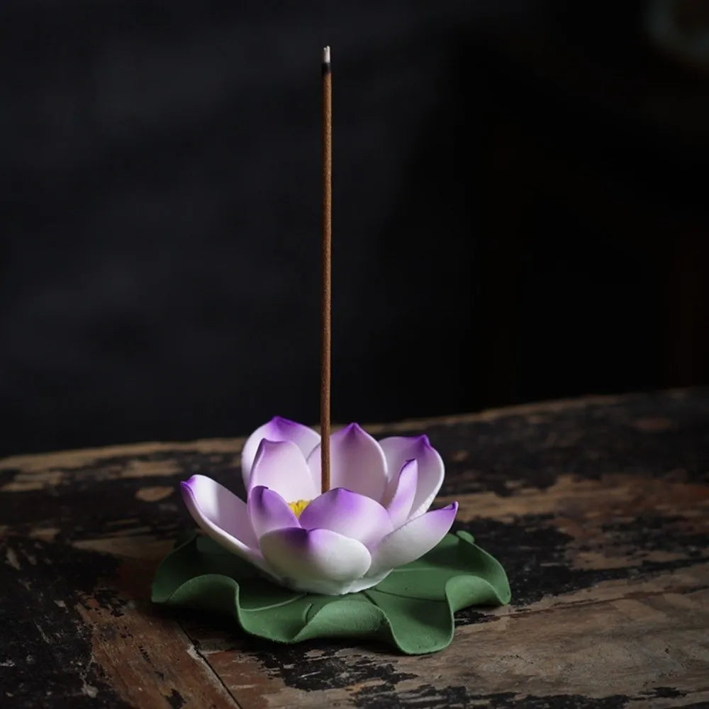 Lotus Censer Ceramic Vintage