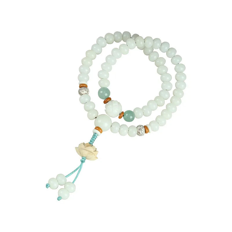 Jade Bodhi Root Prayer Beads