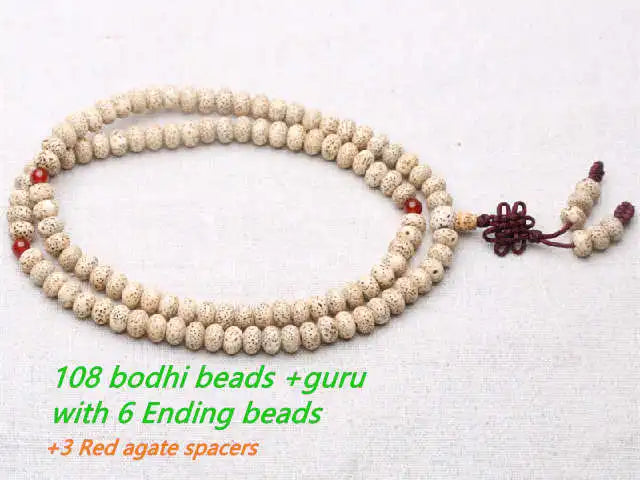 Beige Star Moon Lotus Bodhi Beads