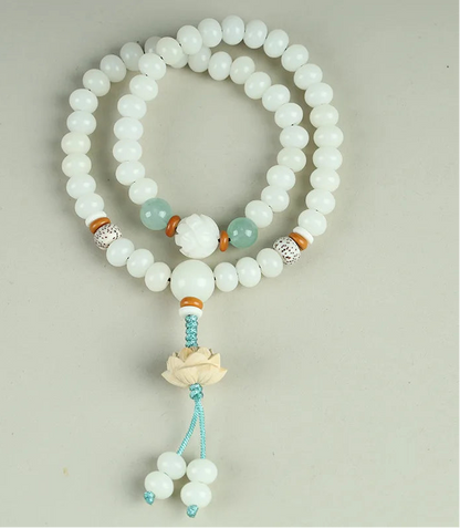 Jade Bodhi Root Prayer Beads