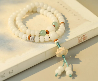 Jade Bodhi Root Prayer Beads